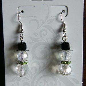 Snowman Beaded Earrings